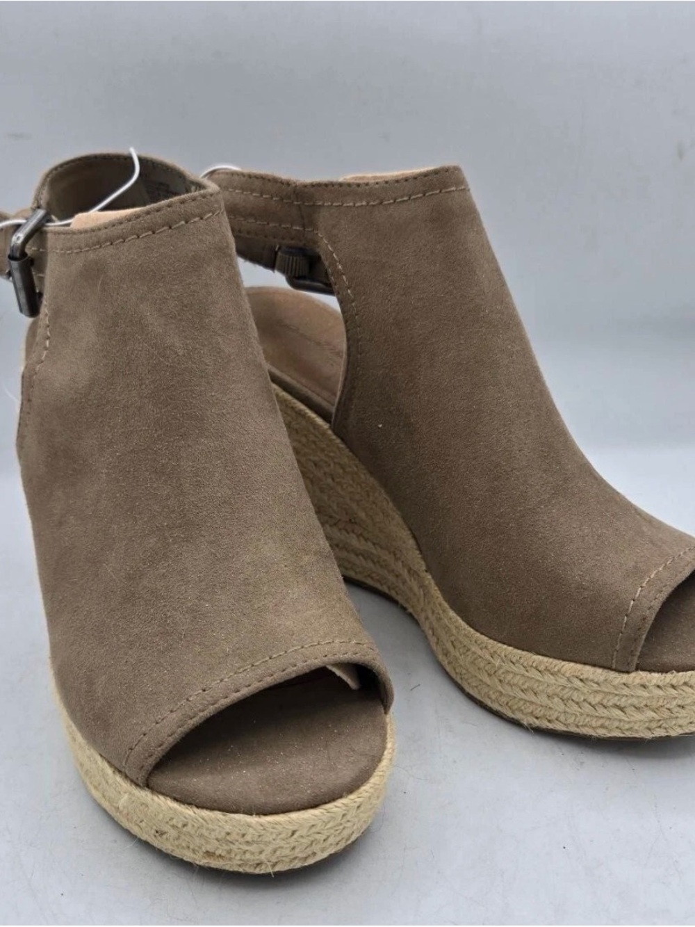 Women's “Cayla” Taupe Espadrille Wedges